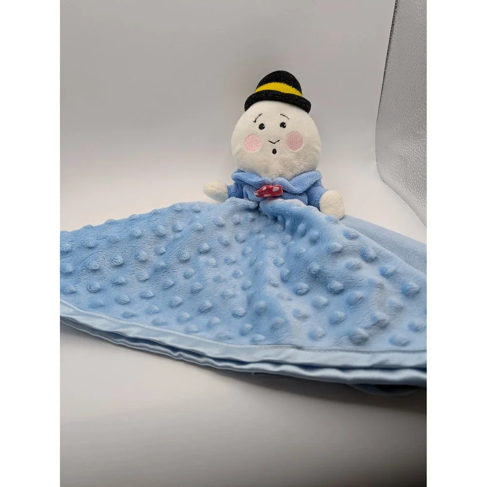 Mary Engelbreit Baby Humpty Dumpty Blue Minky Satin Security Blanket Lovey F750